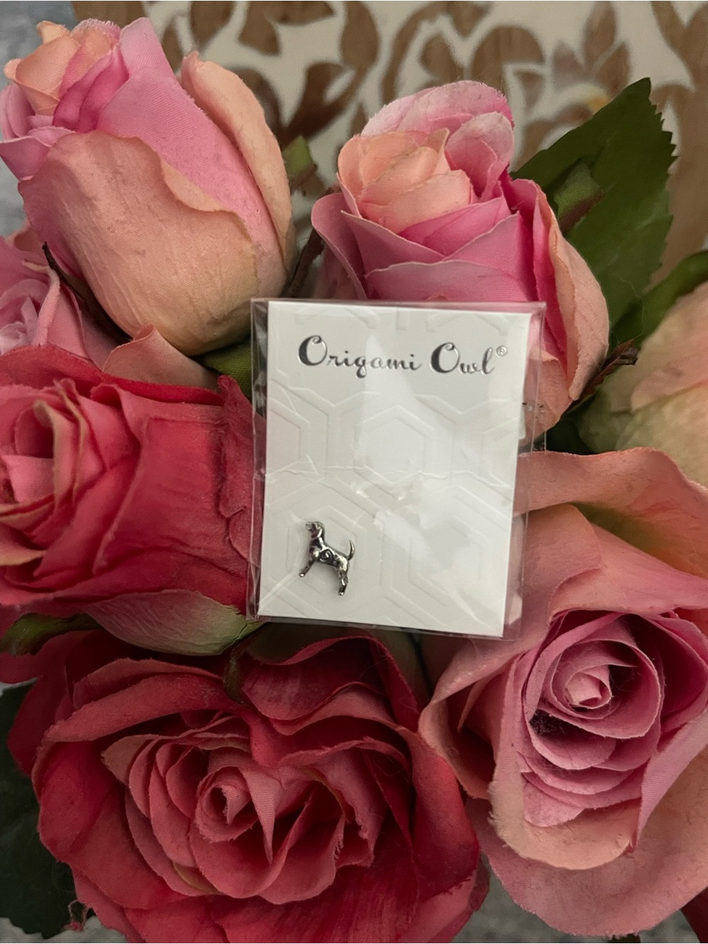 Origami Owl Silver beagle charm